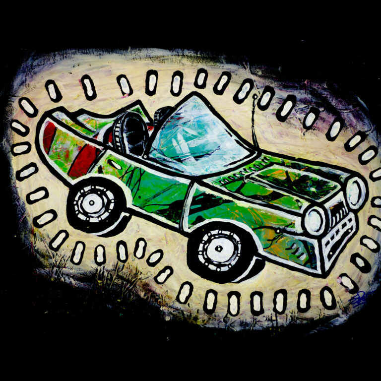 Voiture en sourire de cactus